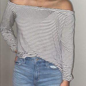Hollister off the shoulder long sleeve shirt